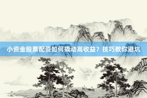 小资金股票配资如何撬动高收益？技巧教你避坑