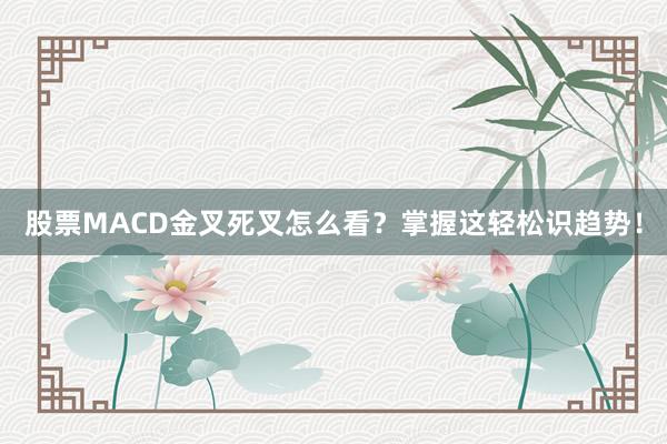股票MACD金叉死叉怎么看？掌握这轻松识趋势！