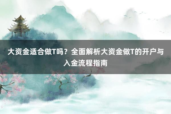大资金适合做T吗？全面解析大资金做T的开户与入金流程指南