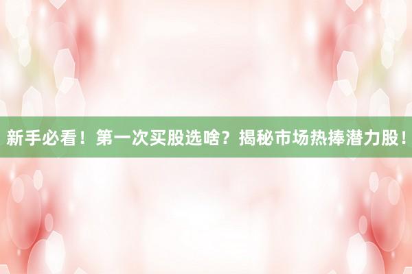 新手必看！第一次买股选啥？揭秘市场热捧潜力股！