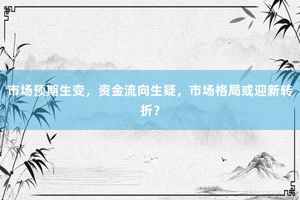 市场预期生变，资金流向生疑，市场格局或迎新转折？