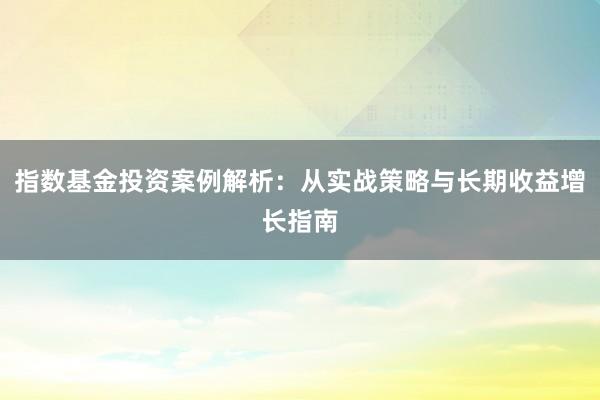指数基金投资案例解析：从实战策略与长期收益增长指南