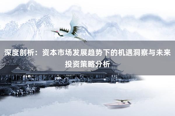 深度剖析：资本市场发展趋势下的机遇洞察与未来投资策略分析