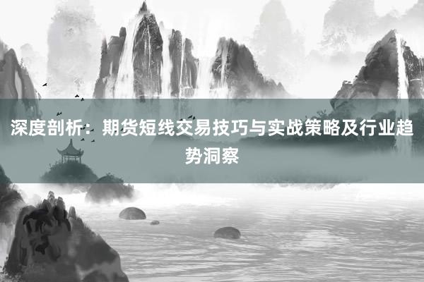 深度剖析:期货短线交易技巧与实战策略及行业趋势洞察